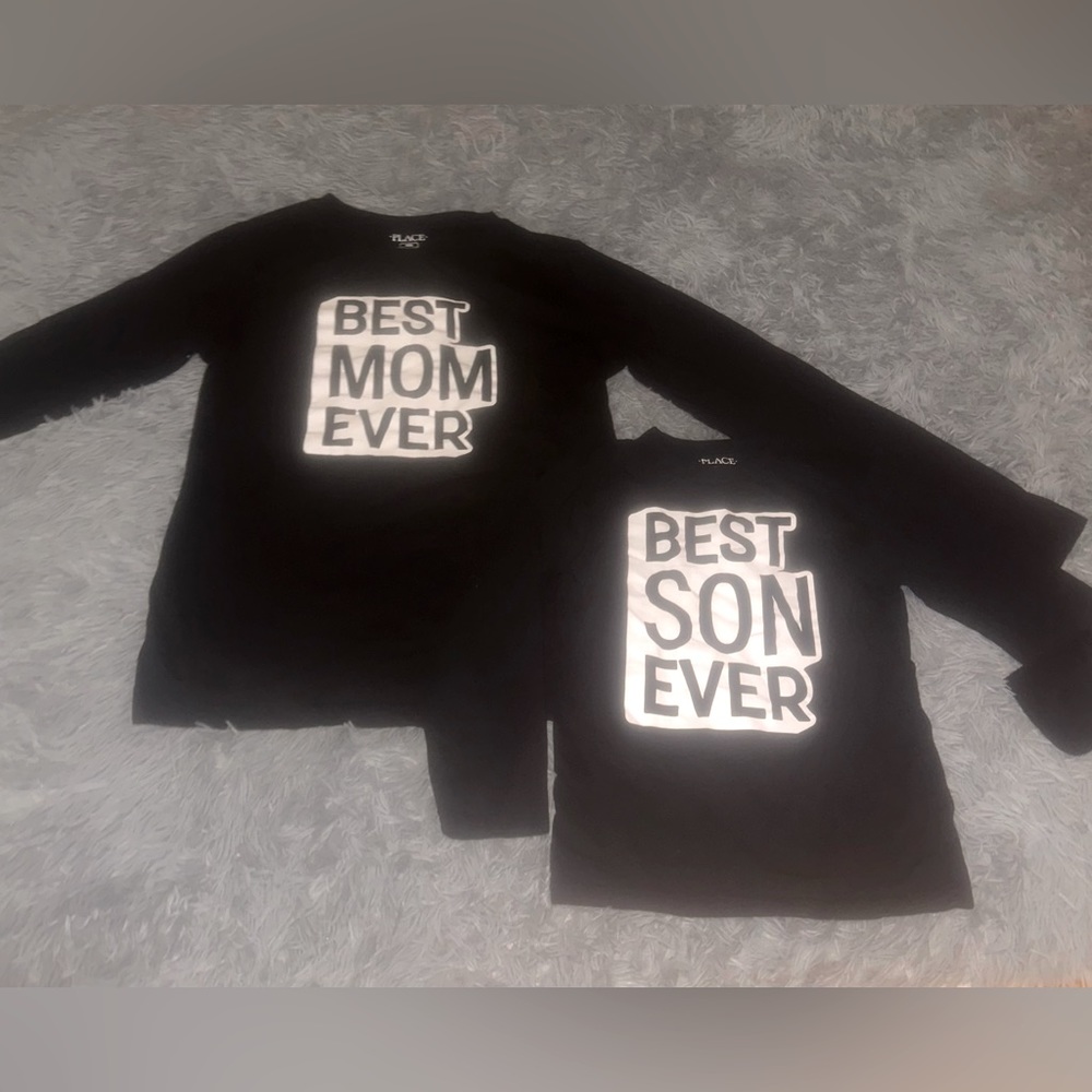 Best Mom Ever/Best Son Ever Long Sleeve Shirt Bundle of 2- Medium/small